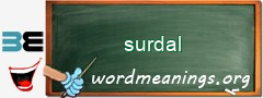 WordMeaning blackboard for surdal